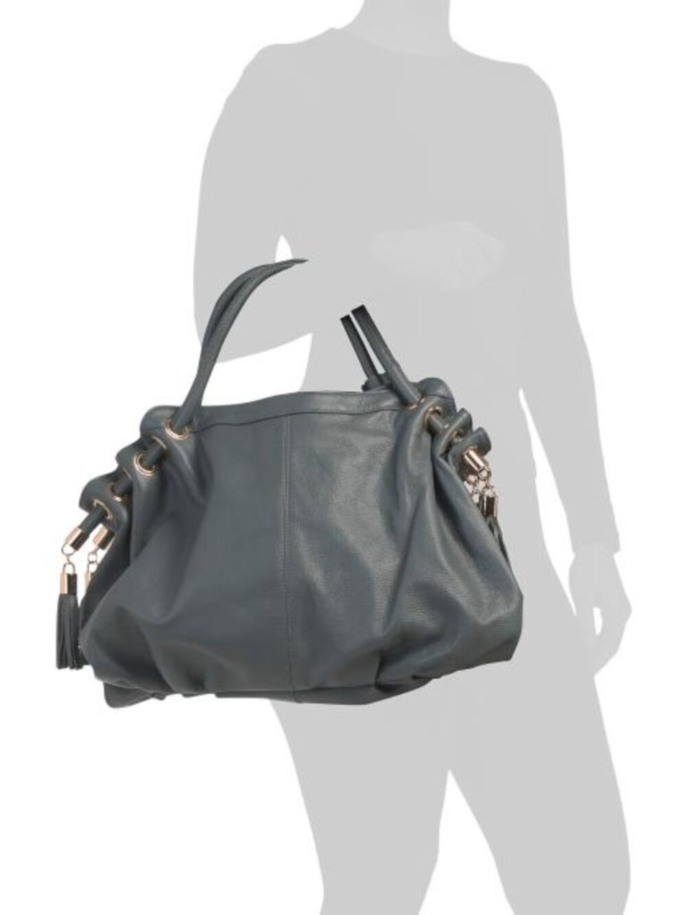 AMERILEATHER Leather Musette Satchel - Picture 4 of 4